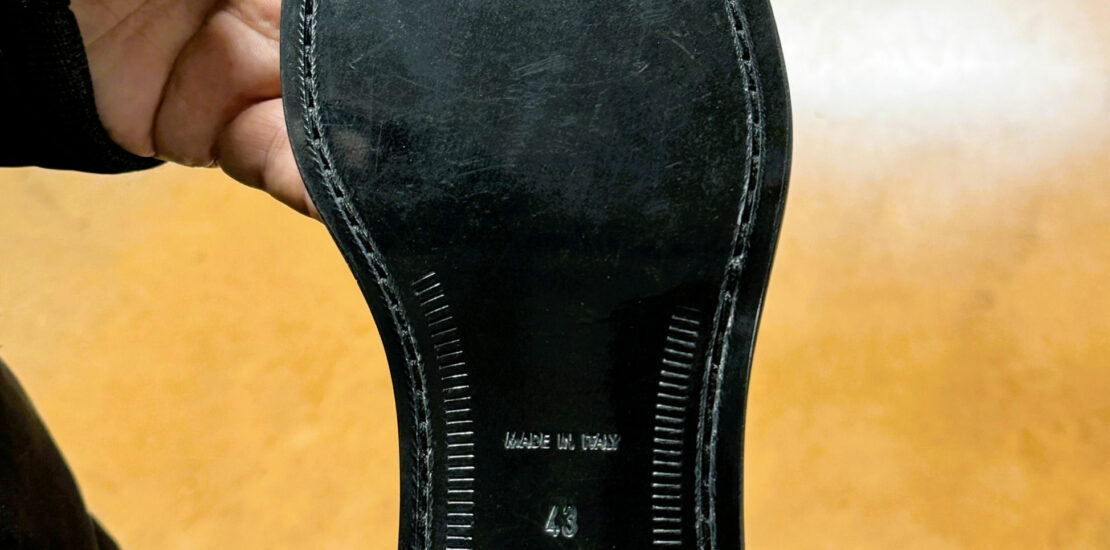 cucitura suole scarpe